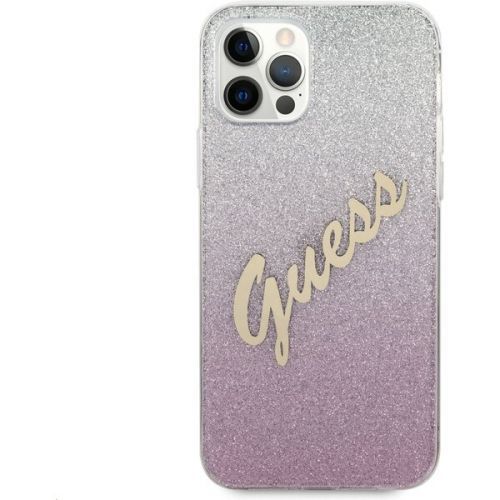 Guess PC/TPU vintage zadní kryt Apple iPhone 12 Pro Max růžový