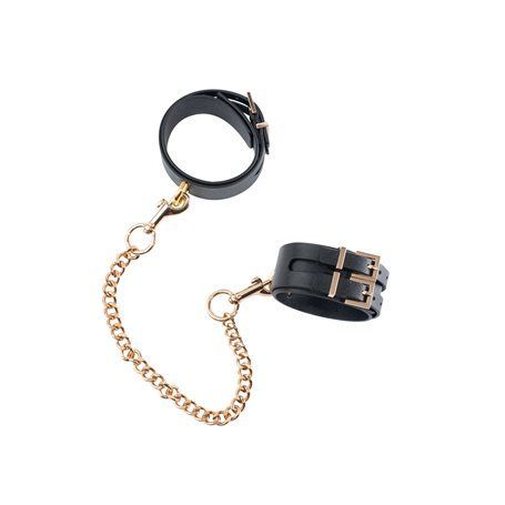 Pouta na kotníky GP PREMIUM ANKLE CUFFS WITH CHAIN black Guilty Pleasure