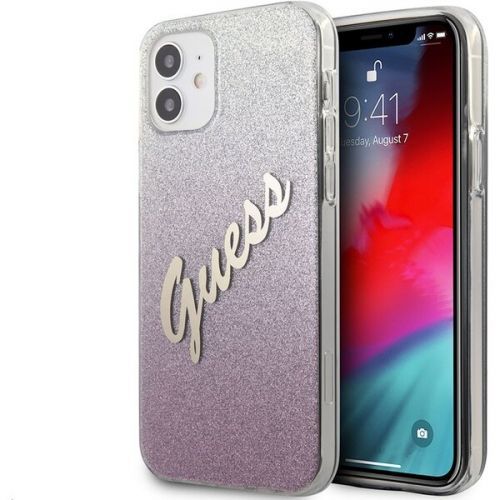Guess PC/TPU vintage zadní kryt Apple iPhone 12 mini růžový