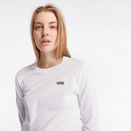 Vans Junior V LS Tee Crop White EUR