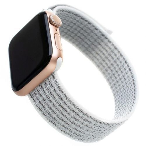 FIXED Nylon Strap na Apple Watch 42 mm/44 mm bílý (FIXNST-434-WH)