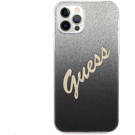 Guess PC/TPU vintage zadní kryt Apple iPhone 12 Pro Max černý