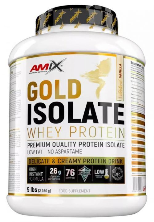 Amix Gold Whey Protein Isolate, Přírodní vanilka 2280g