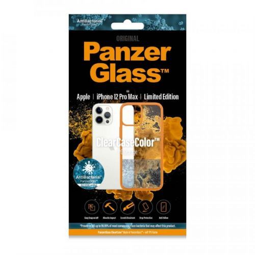 PanzerGlass ClearCase Antibacterial pro Apple iPhone 12 Pro Max (oranžový - PG Orange) 0284
