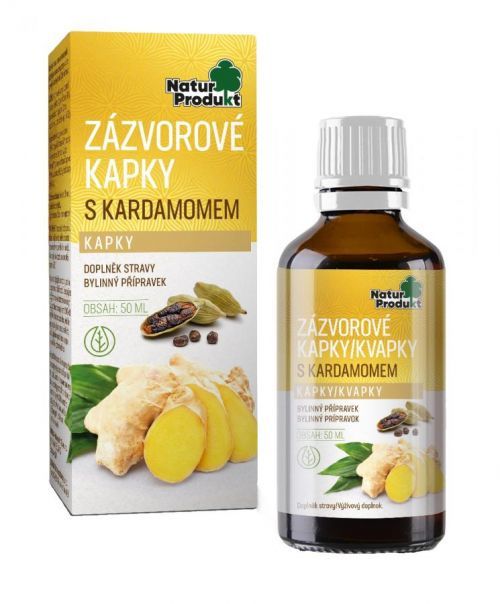 Naturprodukt Zázvorové kapky s kardamomem 50 ml