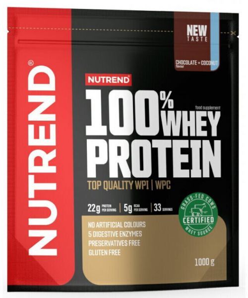 NUTREND 100% Whey Protein 1000 g Chocolate/Coconut