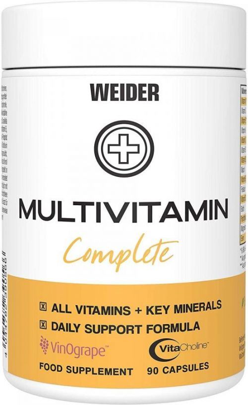 Weider Multivitamin Complete 90 kapslí, vitamíny, minerály, cholin a rostlinné extrakty