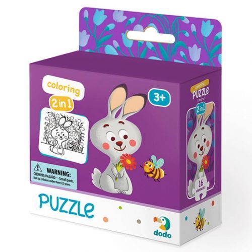 Dodo Puzzle s omalovánkou - Zajíček 16 dílků