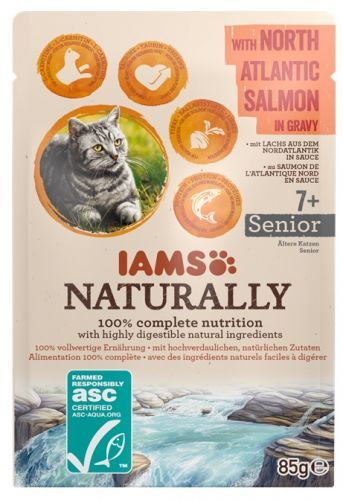 IAMS cat kapsa NATURALLY SENIOR NORTH atlantic salmon - 85g