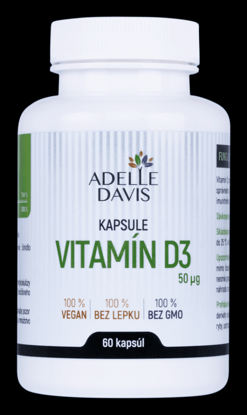 Adelle Davis Adelle Davis - Vitamin D3, 60 kapslí 60 kps