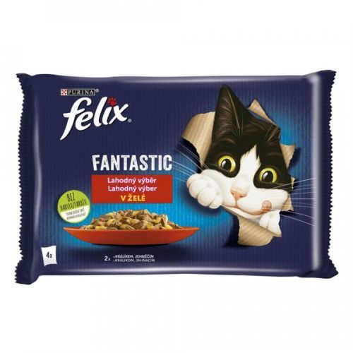 Felix Fantastic s králíkem a jehněčím v želé 4x85g