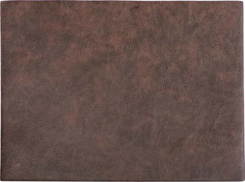 Tmavě hnědé prostírání z imitace kůže ZicZac Troja Rectangle, 33 x 45 cm
