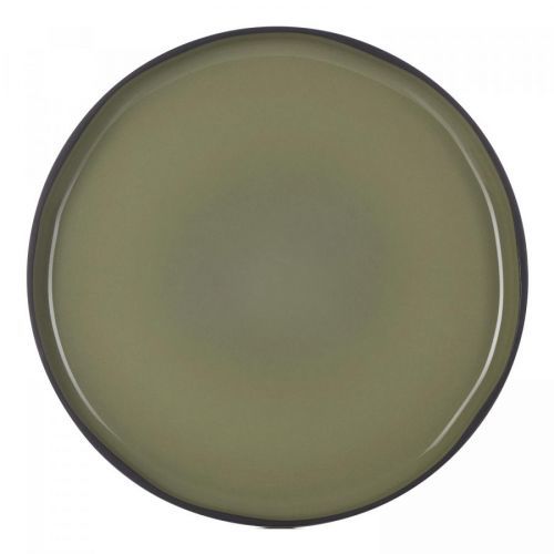 REVOL Velký jídelní talíř khaki Cardamon CARACTERE