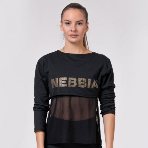 Sportovní Top Intense Mesh Black - NEBBIA