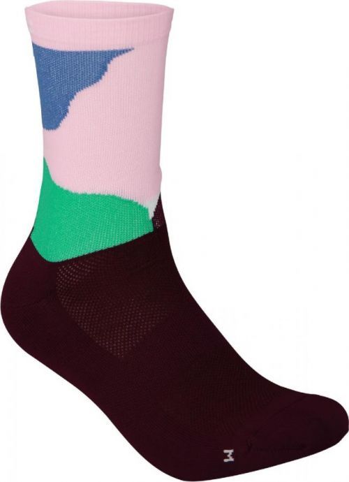 Cyklistické ponožky POC Essential Print Sock - Color Splashes Multi Opal/Basalt 43-45