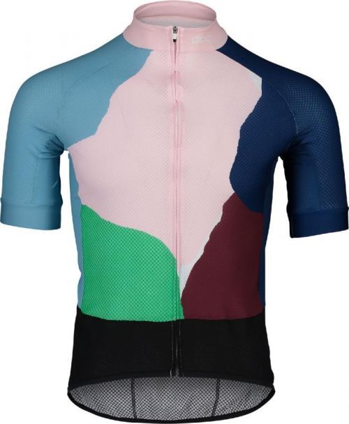 Cyklistický dres POC Essential Road Print jersey - Color Splashes Multi Opal/Basalt XL