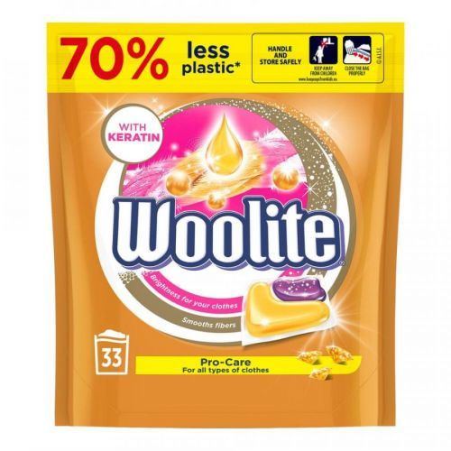 Woolite gelové kapsle Pro-Care s keratinem 33 ks