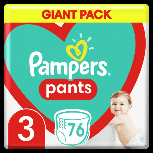 Pampers Plenkové Kalhotky Pants Velikost 3, 76 ks, 6kg-11kg