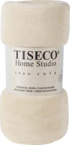 Béžová mikroplyšová deka Tiseco Home Studio, 220 x 240 cm