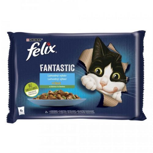 Felix Fantastic s lososem a cuketou, s pstruhem a zel.fazolemi 4x85g