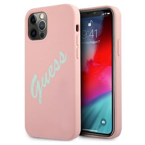 Ochranný kryt pro iPhone 12 / 12 Pro - Guess, Vintage Pink GUHCP12MLSVSPG