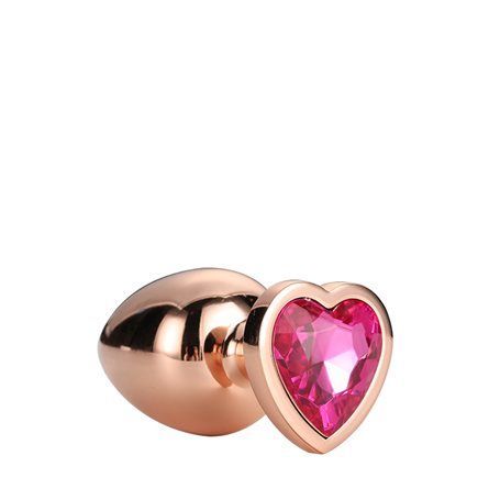Anální šperk Dream Toys GLEAMING LOVE ROSE GOLD PLUG large Dream Toys