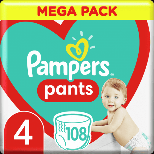 Pampers Plenkové Kalhotky Pants Velikost 4, 108 ks, 9kg-15kg