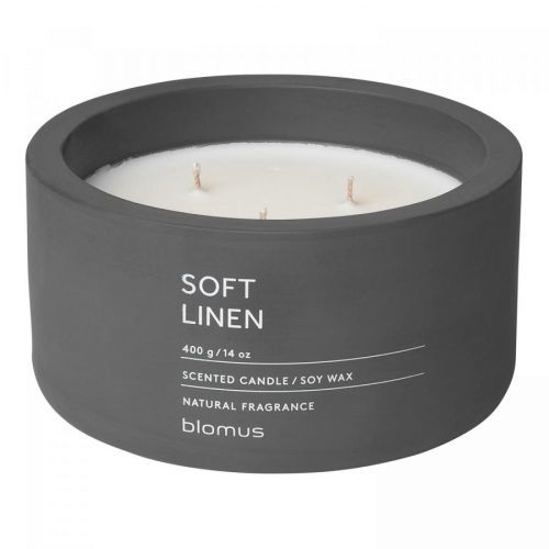 Blomus Vonná svíčka ze sójového vosku FRAGA šedočerná Ø 13 cm