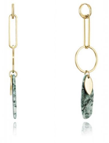 Viceroy Luxusní pozlacené náušnice s přívěsky Air 52002E09012