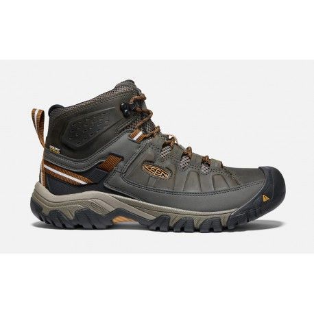 Keen Targhee III Mid WP M black olive/golden brown pánské nepromokavé kožené trekové boty 42 EUR