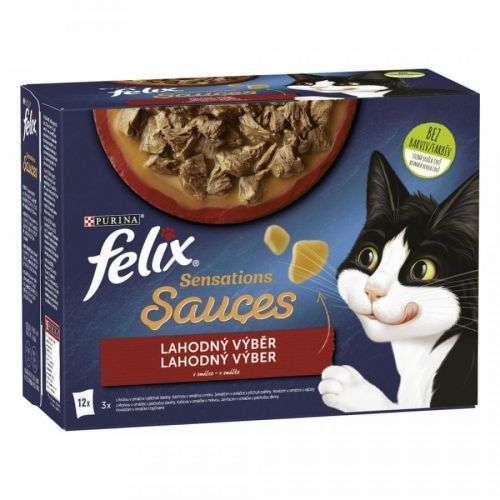 Felix Sensations Sauces hovězí, jehněčí, krůta,kachna v lahodné omáčce 12x85g
