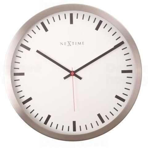 Designové nástěnné hodiny 2520 Nextime Stripe White 26cm