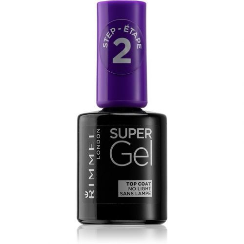 Rimmel London Super Gel Top Coat krycí lak na nehty 001 Transparent 12 ml