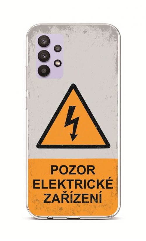 Kryt TopQ Samsung A32 silikon Pozor elektrické zařízení 55753