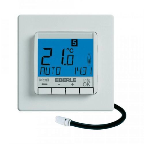 Programovatelný termostat s LCD Eberle FIT-3F, 10 až 40 °C, bílá