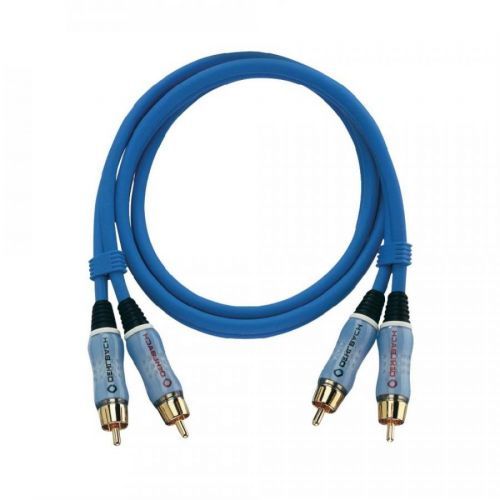 Připojovací kabel Oehlbach, cinch zástr./cinch zástr., modrý, 1 m