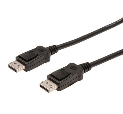 Kabel PremiumCord propojovací DisplayPort DP(M) - DP(M), 1m, stíněný, černý