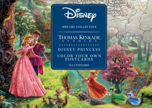 Disney Dreams Collection Thomas Kinkade Studios Disney Princess Color Your Own Postcards (Kinkade Thomas)(Board book)