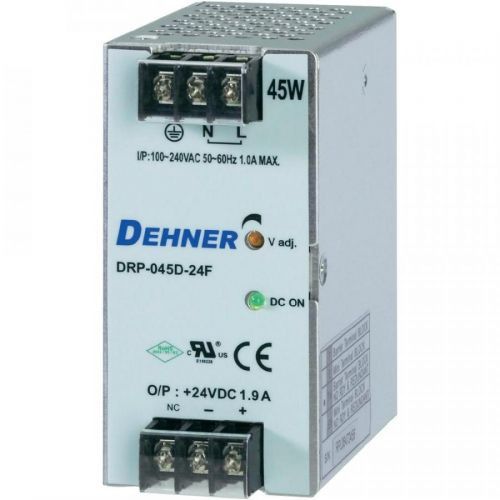 Spínaný síťový zdroj Dehner Elektronik DRP-045D-48FTN na DIN lištu, 48 V/DC, 1 A
