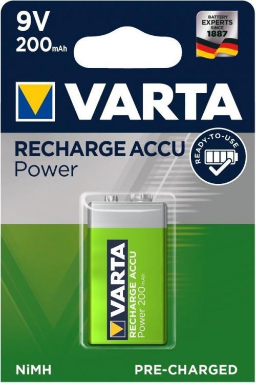 Akumulátor Varta Ready2Use 9 V, NiMH, 200 mAh