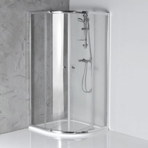 ARLETA čtvrtkruhová sprchová zástěna 900x900mm, čiré sklo ( HLS900 )