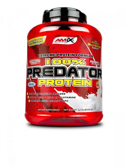 Amix 100% Predator Protein 2000 g příchuť: Jahoda