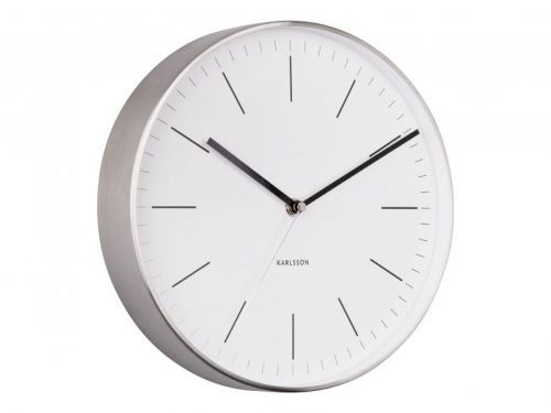 KARLSSON Nástěnné hodiny Minimal – bílá