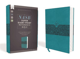 NASB, Super Giant Print Reference Bible, Leathersoft, Teal, Red Letter, 1995 Text, Comfort Print (Zondervan)(Leather / fine binding)