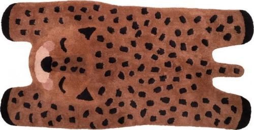 Dětský bavlněný ručně vyrobený koberec Nattiot Cheetah, 65 x 125 cm