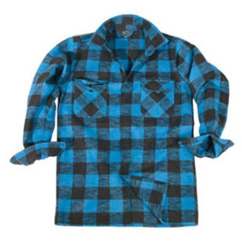 Košile dřevorubecká na knoflíky - modrá-černá, 3XL