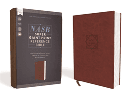 NASB, Super Giant Print Reference Bible, Leathersoft, Brown, Red Letter, 1995 Text, Comfort Print (Zondervan)(Leather / fine binding)