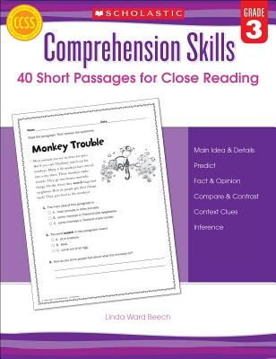 Comprehension Skills: Short Passages for Close Reading: Grade 3 (Beech Linda)(Paperback)