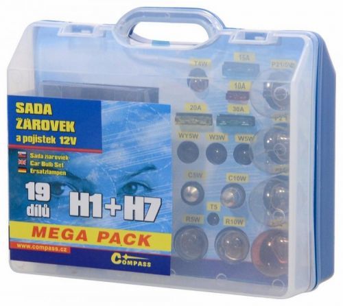 Compass 12 V servisní box MEGA H1 + H7 + pojistky