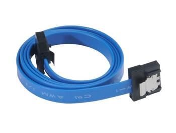 Kabel AKASA SATA 3.0 super tenký, se skrytým zámkem,30cm, modrý AK-CBSA05-30BL